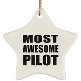 Most Awesome Pilot - Star Ornament