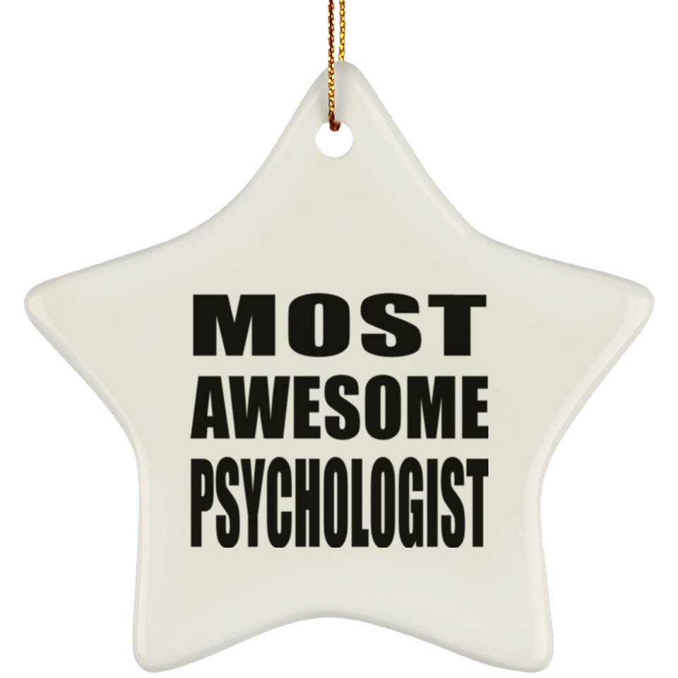 Most Awesome Psychologist - Star Ornament
