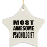 Most Awesome Psychologist - Star Ornament