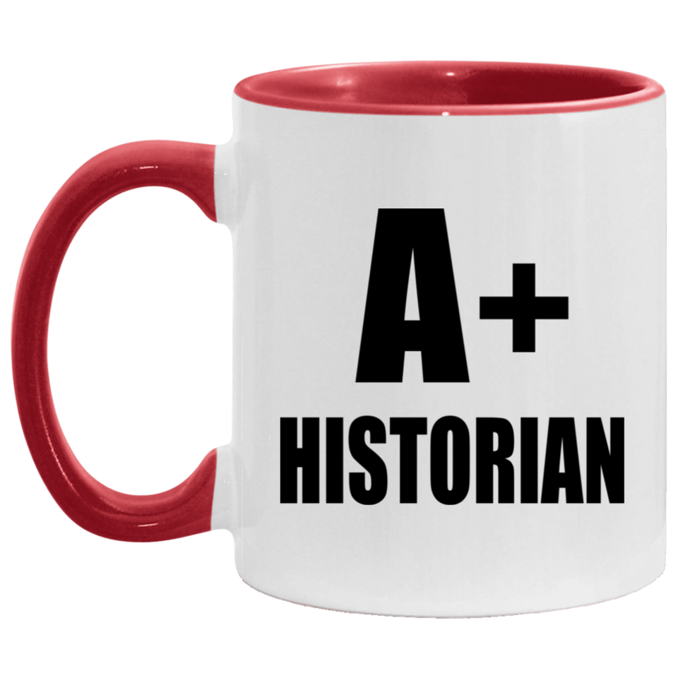 A+ Historian - 11oz Accent Mug Red