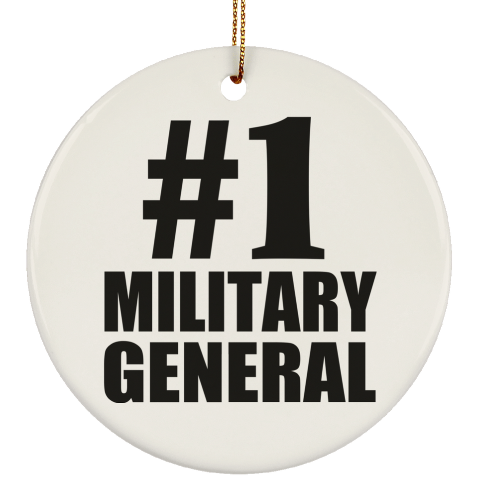 Number One #1 Military General - Circle Ornament