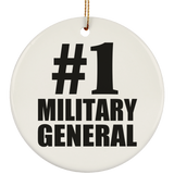 Number One #1 Military General - Circle Ornament