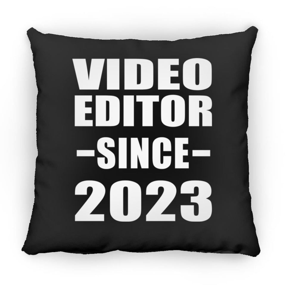 Video Editor Since 2023 - Throw Pillow Black