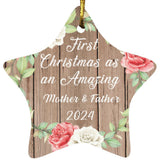 First Christmas As an Amazing Mother & Father 2024 - Star Ornament B