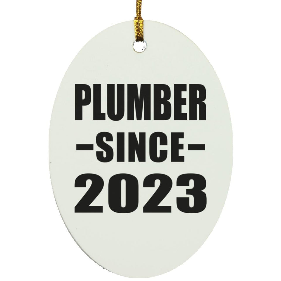 Plumber Since 2023 - Oval Ornament
