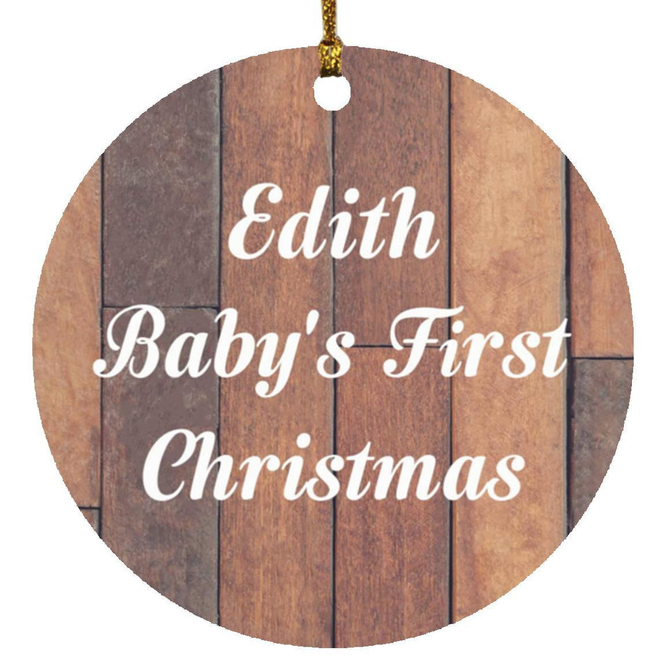Edith Baby's First Christmas - Circle Ornament E