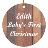 Edith Baby's First Christmas - Circle Ornament E
