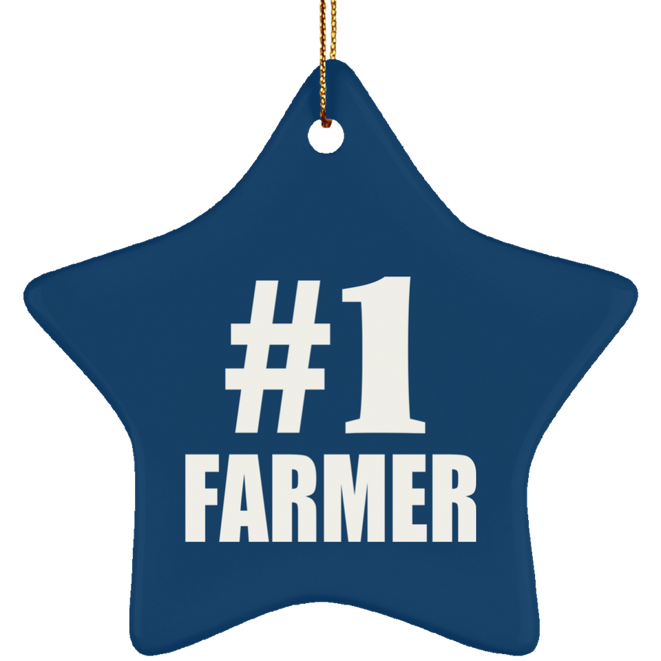 Number One #1 Farmer - Star Ornament