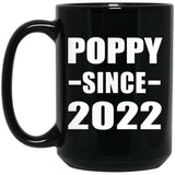 Poppy Since 2022 - 15oz Coffee Mug Black