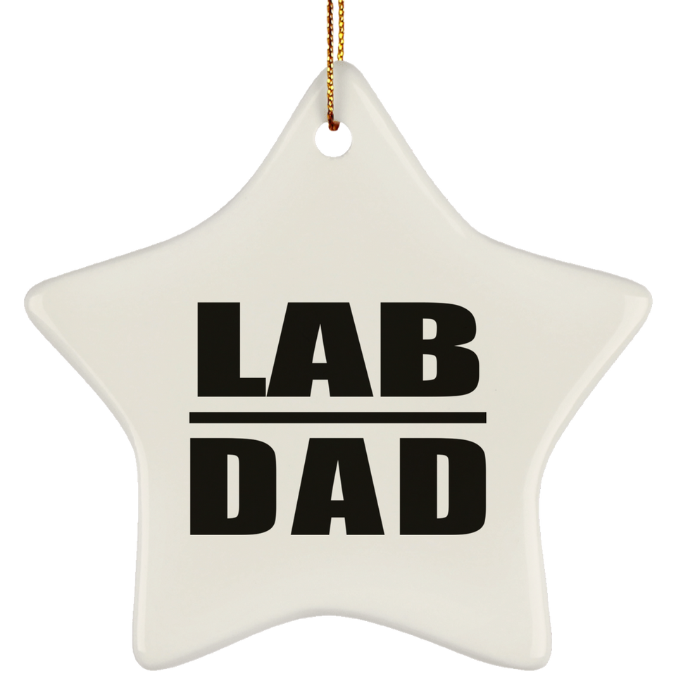 Lab Dad - Star Ornament