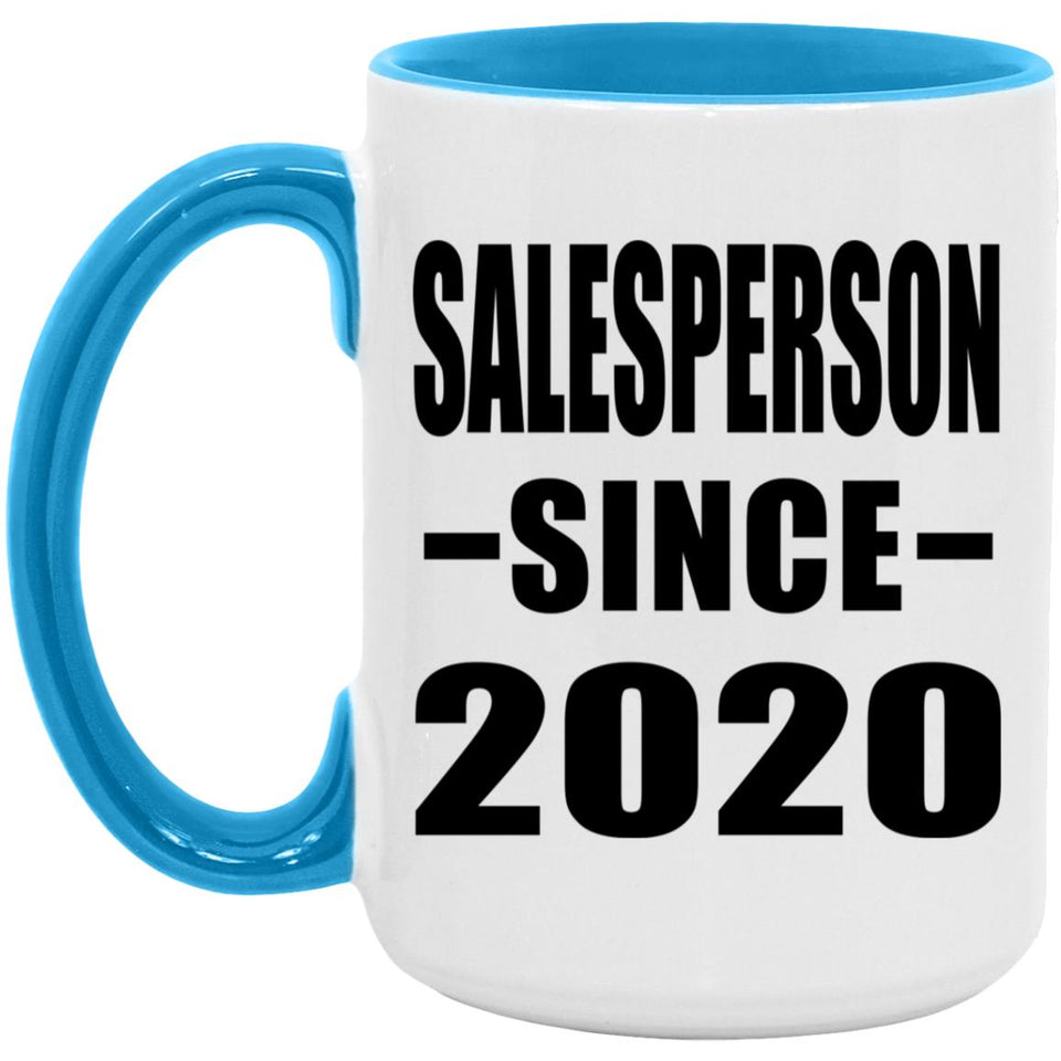 Salesperson Since 2020 - 15oz Accent Mug Blue