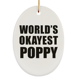 World's Okayest Poppy - Oval Ornament