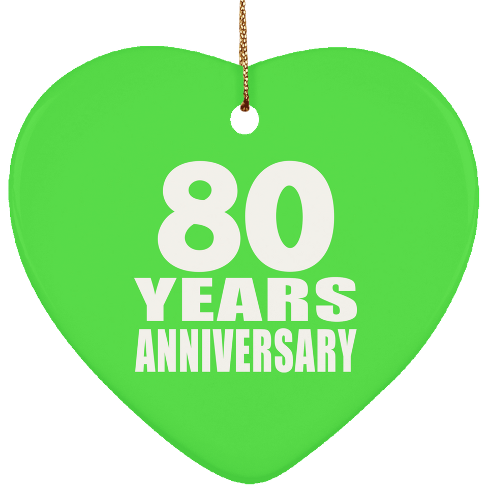 80th Anniversary 80 Years - Heart Ornament