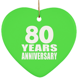 80th Anniversary 80 Years - Heart Ornament
