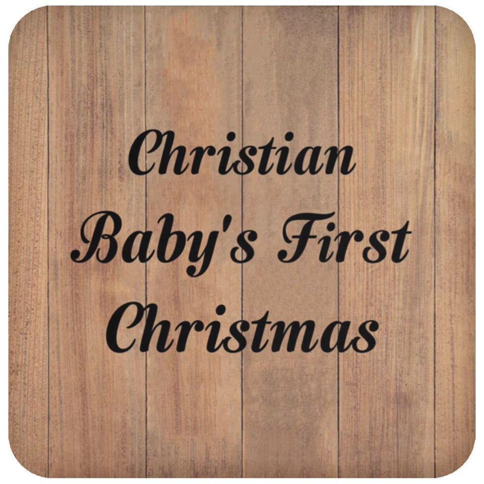 Christian Baby's First Christmas - Drink Coaster C