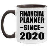 Financial Planner Since 2020 - 11oz Accent Mug Black