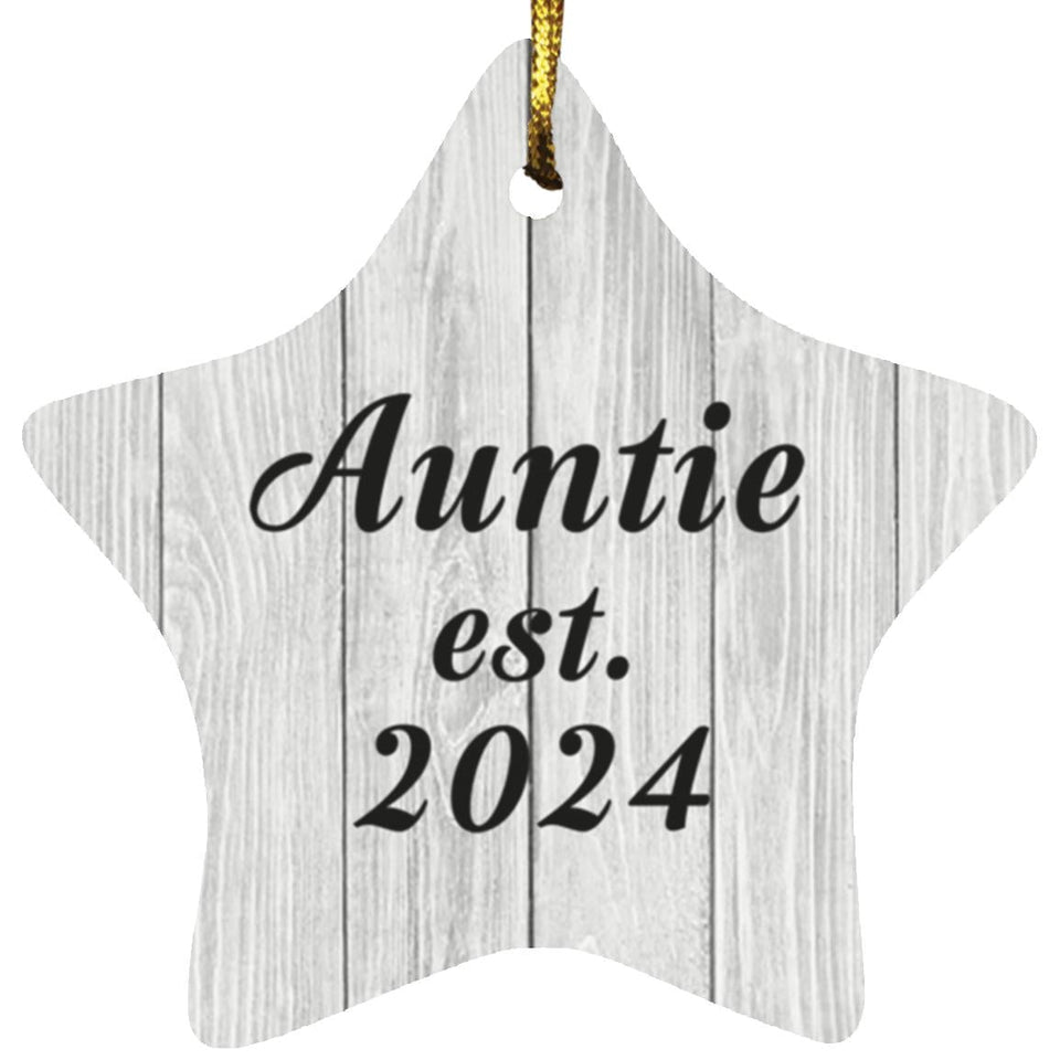 Auntie Established Est. 2024 - Star Ornament F
