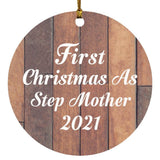 First Christmas As Step Mother 2021 - Circle Ornament E