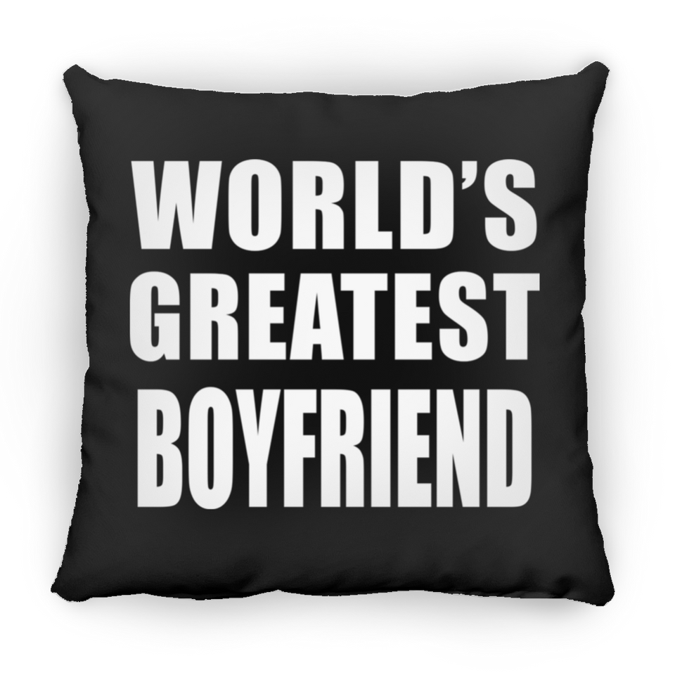 World's Greatest Boyfriend - Throw Pillow Black