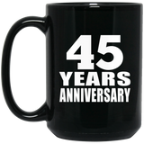 45th Anniversary 45 Years - 15 Oz Coffee Mug Black