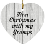 First Christmas With My Gramps - Heart Ornament F