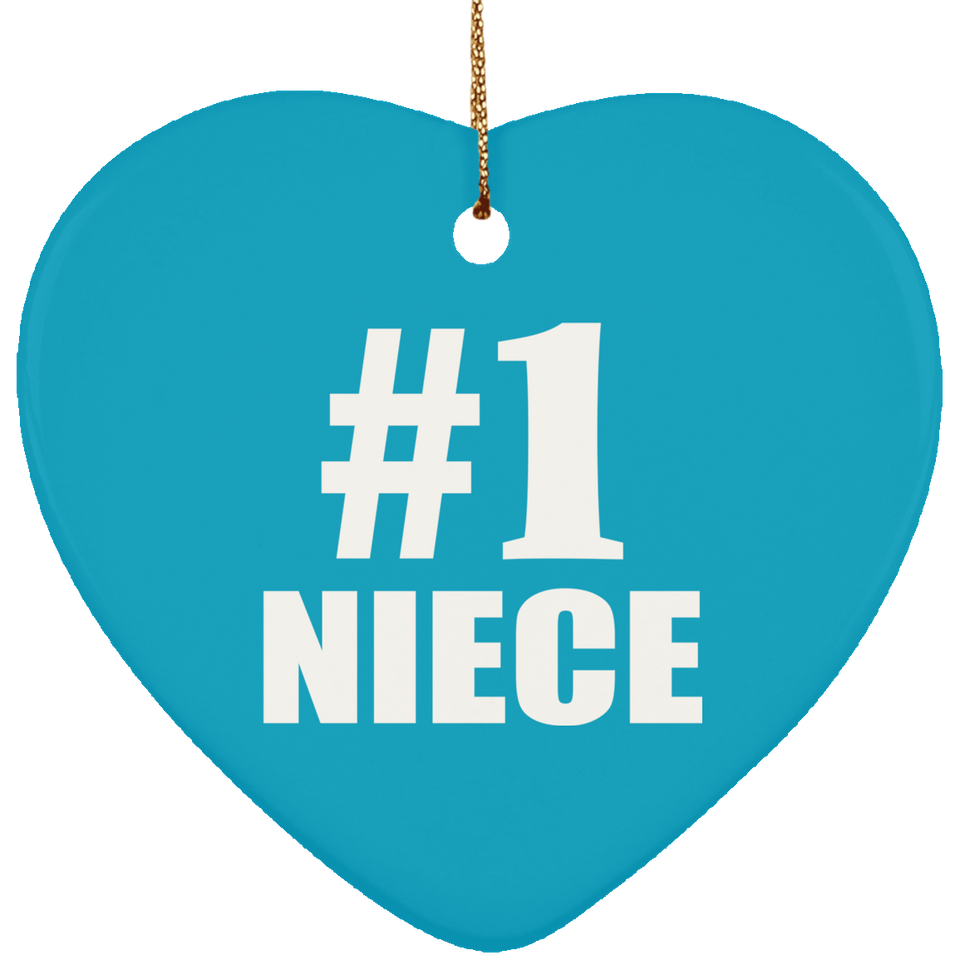 Number One #1 Niece - Heart Ornament