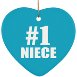 Number One #1 Niece - Heart Ornament