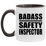 Badass Safety Inspector - 11oz Accent Mug Black