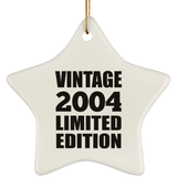 20th Birthday Vintage 2004 Limited Edition - Star Ornament