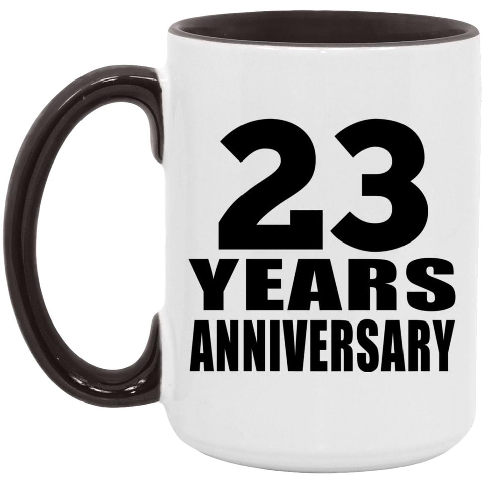 23rd Anniversary 23 Years - 15oz Accent Mug Black