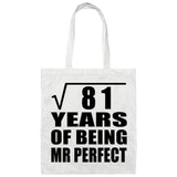 9th Anniversary Square Root of 81 Years of Mr Perfect - Tote Bag White