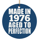 48th Birthday Made In 1976 Aged to Perfection - Circle Ornament