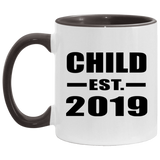 Child Established EST. 2019 - 11oz Accent Mug Black