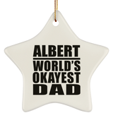 Albert World's Okayest Dad - Star Ornament