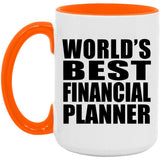 World's Best Financial Planner - 15oz Accent Mug Orange