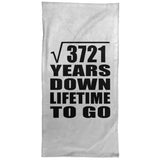 61st Anniversary Square Root of 3721 Years Lifetime To Go - Hand Towel
