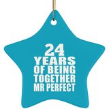 24th Anniversary 24 Years Of Being Mr Perfect - Star Ornament