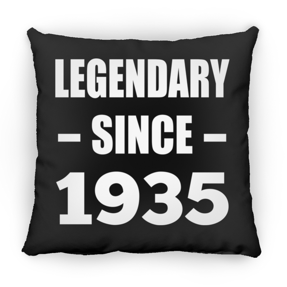 89th Birthday Legendary Since 1935 - Throw Pillow Black