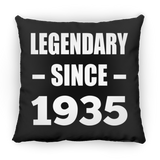 89th Birthday Legendary Since 1935 - Throw Pillow Black