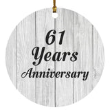 61st Anniversary 61 Years Anniversary - Circle Ornament F