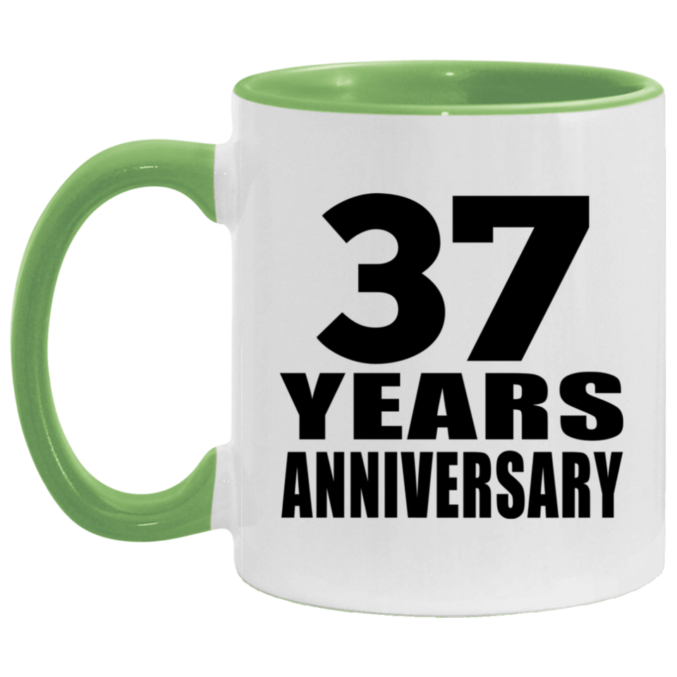 37th Anniversary 37 Years - 11oz Accent Mug Green