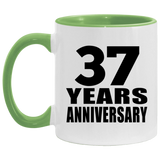 37th Anniversary 37 Years - 11oz Accent Mug Green
