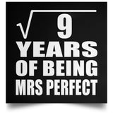 3rd Anniversary Square Root of 9 Years of Mrs Perfect - Poster Square