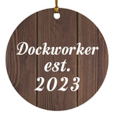 Dockworker Established Est. 2023 - Circle Ornament D