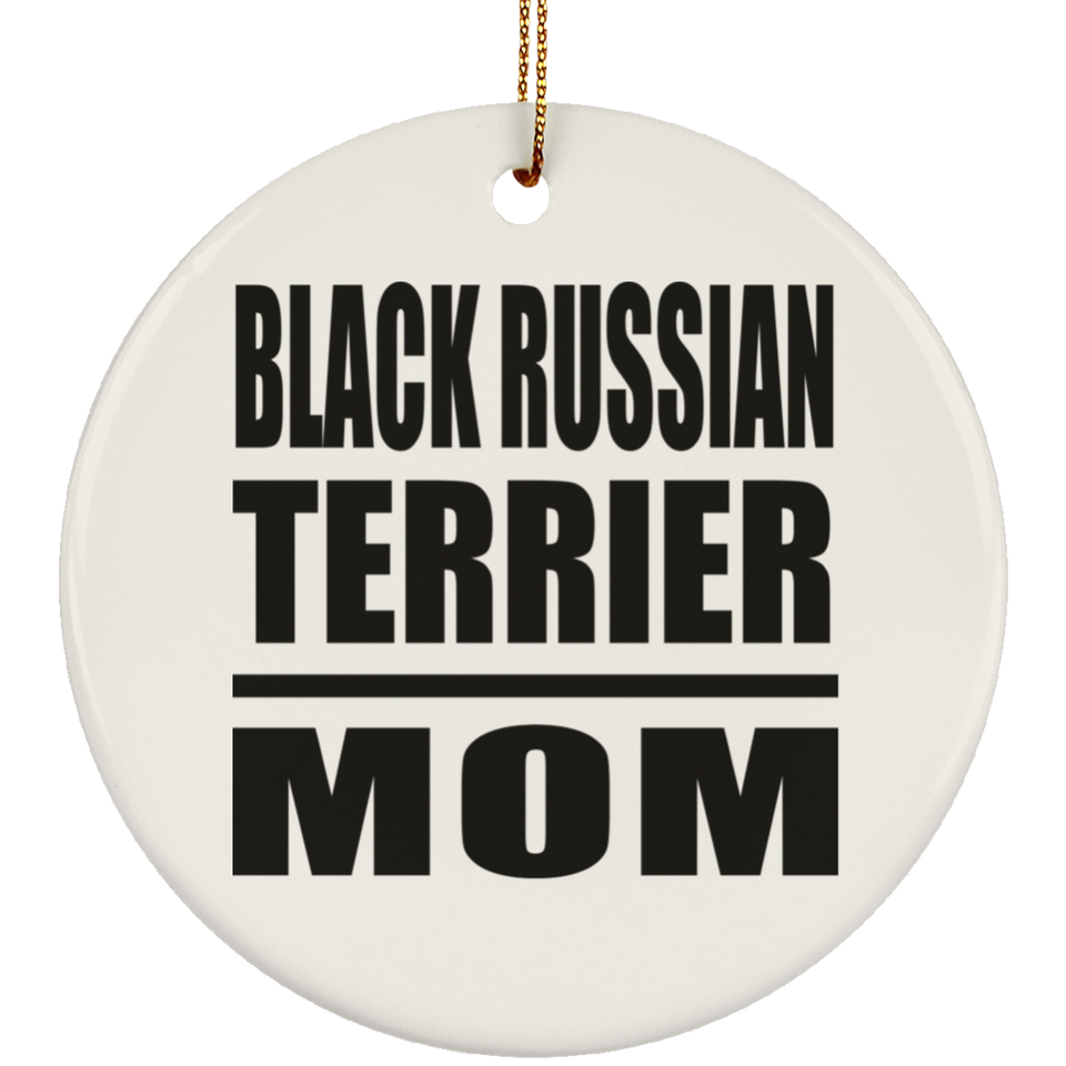 Black Russian Terrier Mom - Circle Ornament