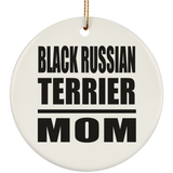 Black Russian Terrier Mom - Circle Ornament