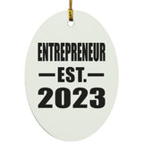 Entrepreneur Established EST. 2023 - Oval Ornament