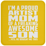Proud Artist Mom Of Awesome Son - Drink Coaster