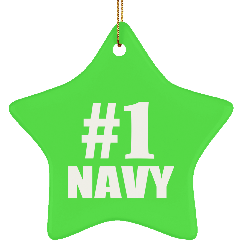 Number One #1 Navy - Star Ornament