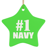 Number One #1 Navy - Star Ornament